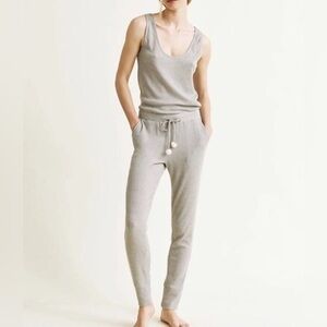NWT Skin Natural Skin Virginee Jumpsuit loungewear pajamas Heather Stone grey S